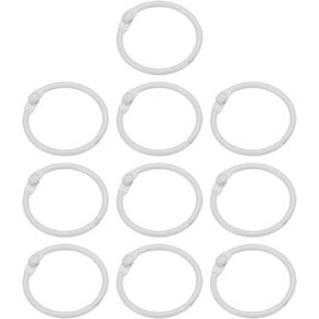 PATIKIL Loose Leaf Binder Rings 1 Inch, 10 Pack Metal Flash Card Book Binding Rings for Key Chain Index Card Scrapbooks, Black
