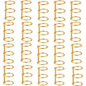 Performore 3 Holes Gold Loose Leaf Binder Book Rings on Post, 3/4" Inside Diameter Snap Split 3-Hinged Rings for DIY Travel Diary, Diary, Binding Spines Combs, Notebook and More (20 Pack)