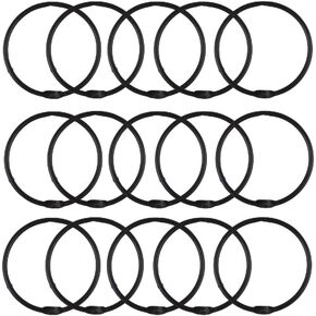Loose Leaf Binder Rings 2-Inch（15 Pack） Office Book Rings, Nickel Plated Steel Binder Rings, Key Rings, Metal Book Rings,Black