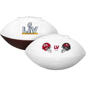 Super Bowl LV 2021 Commemorative Dueling Football, Kansas City Chiefs vs. Tampa Bay Buccaneers