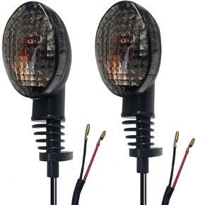 Motorcycle Turn Signal Indicator Light Compatible with KAWASAKI EX250R NINJA 250 250R KLX250S KLX250SF VN650 Vulcan S Front/Rear Blinker Lamp (Transparent shell)