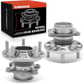 A-Premium 2 x Rear Wheel Bearing and Hub Assembly with ABS Ring & 5-Lug Compatible with Hyundai & Kia - 2011-2018 - Elantra Coupe/GT, Veloster, Forte, Forte Koup, Forte5, FWD Only, Replace # 512492