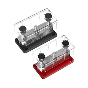 IZTOSS 2Pcs 600A Bus Bar 3/8" Heavy Duty High Current Power Distribution Block 48V 4X M10 Module Design Terminal Studs Battery Junction Block for Battery Marine RV Truck