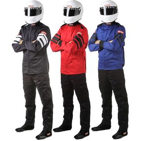 RaceQuip Racing Driver Fire Suit Jacket Multi Layer SFI 3.2A/ 5 Black 3X-Large 121008