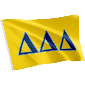 Delta Delta Delta Flag Letter Sorority Flag Greek Banner Large 3x5 Feet Sign Decor