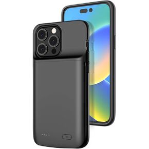 Battery Case for iPhone 14 Pro Max, 1000mAh Charging case for iPhone14 14 Pro Max, Slim Portable Power Bank Extended Rechargeable Charger Case for iPhone 14 Pro Max 6.7" Battery Pack Black