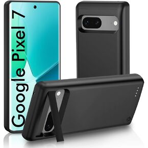 حافظة بطارية لهاتف Google Pixel 7، حافظة شحن ممتدة قوية بقدرة 10,000 مللي أمبير في الساعة، حافظة شاحن احتياطي قابلة لإعادة الشحن لهاتف Pixel 7 (6.3 بوصة) - أسود in Kuwait