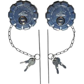 3" Nominal Keyed Alike Pair Locking Diesel Fuel Cap for Select Models of Volvo Mack Low Sulfur Fuel Tanks