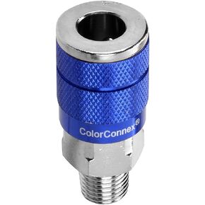 Coupler, Automotive Type C, 1/4" MNPT, Blue - A72420C