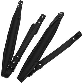 Accordion Shoulder Straps Kit, PU Adjustable Waterproof Wear-resistant Shoulder Belts Straps for 16-120 Bass Accordion(110.00 * 4.80 * 2.50cm-Black) in Kuwait