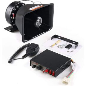 Dyno Racing 12V 200W 9 Tones Loud Car Warning Alarm Police Siren Horn Speaker PA with MIC System
