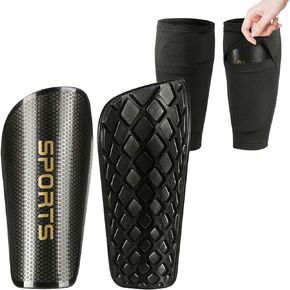 Soccer Shin Guards for Kids Youth Adults Shin Pads and Sleeves with Optimized Insert Pocket for 3-15 Years Old Boys and Girls