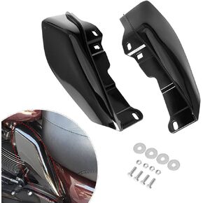 Gloss Vivid Black Mid Frame Air Heat Deflectors Compatible with Harley Touring Road King Trick Electra Street Tri Road Glide CVO 2009-2016 Motorcycle Heat Shield Trim