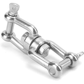 Ymiko Heavy Duty 316 Stainless Steel Boat Anchor Swivel Connector Swivel Shackle Universal Rolling Chain Marine Device Fit for Ships Chain Connector Jaw Boat Accessories