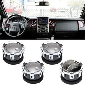 متوافق مع فتحة تهوية Ford Dash Air Vent 2011-2016، فتحة تهوية لسخان التيار المتردد لـ F250 F350 F450 F550 Super Duty، استبدل DC3Z19893BA (كروم ورمادي متوسط)، قطعة واحدة in Saudi Arabia