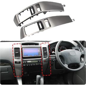 Pair Dashboard AC Air Vent Panel Compatible with Toyota Land Cruiser Prado 2003-2009 Replace for 55474-60040 55475-60040
