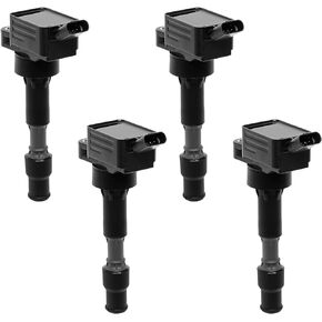 Ignition Coil Pack & Iridium Spark Plugs Set of 4 Compatible with Hyundai Elantra Kona Sonata Veloster Kia Forte Optima Soul 2.0L Replaces# UF816 27300-2E601