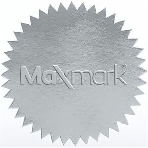 MaxMark 1.75" Self Adhesive Glossy Silver Seal Labels for Certificates, Library, Notary Embossing Seals - 100 Count