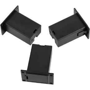 3pcs 9v Battery Case Box Guitar Bass Pick Up Battery Compartment Cover Case Plastic Active Guitar Bass Battery Case Holder Guitar Pick Up Accessories (Black)
