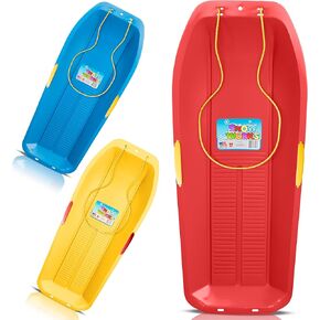 39" Toboggan Lifetime Sled: Durable High-Density Plastic Sleds for Kids, and Teens 1 Person Snow Sleds for Kids and Teens W/Handles and Pull Rope