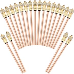 Service Access Valves Kit, 20PCS Refrigerator Access Valves Set, 1/4" SAE x 1/4" OD x 4" Thick Refrigerant Filling Access Valves, for Home Refrigerator Repair (4.7''-20 pcs)