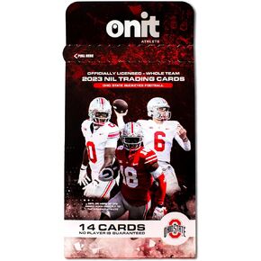 بطاقات تداول ONIT Ohio State Buckeyes Football Nil - 14 بطاقة حزمة - 2023 مرخصة رسميًا من الرابطة الوطنية لرياضة الجامعات (NCAA) - توقيعات بطاقات سلسلة التوقيع - بطاقات التعتيم - بطاقات سلسلة الأيقونة in Kuwait