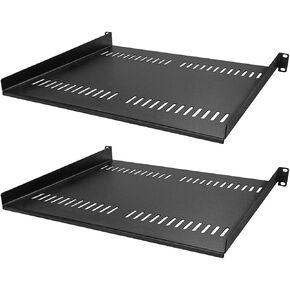 250mm 1U Heavy Duty Steel 19'' Wide Sliding Shelf for 400MM Server Cabinet. 2 Pack