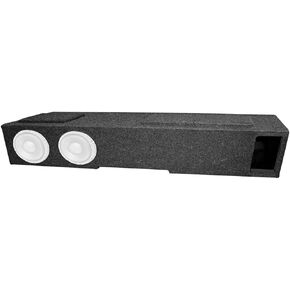 Atrend Dual Vented 8" Subwoofer Enclosure with Accu-Tuned Precision, Carpet Finish, OEM-Fit for GM Crew Cab (07-23) & Ford Crew Cab (09-23) & Ford Super Duty Crew Cab (17-23), Airtight Construction