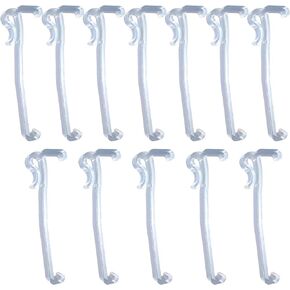 20PCS Valance Clips, 3.5 Inch Plastic Window Blind Valance Replacement Clips, Clear Hidden Valance Clips for Horizontal Blinds Valance