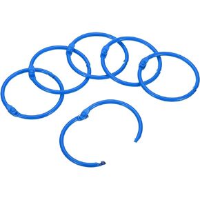 PATIKIL 1.8" OD 1.5" ID Loose Leaf Rings, 10 Pack Binder Ring Book Rings Steel for Paper DIY Scrapbook Notebook Photo Album, Black