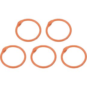 PATIKIL Loose Leaf Binder Rings 1 Inch, 5 Pack Metal Flash Card Book Binding Rings for Key Chain Index Card Scrapbooks, Black