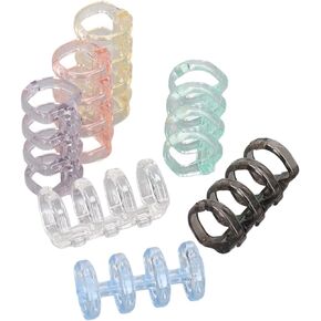 70 Pcs 4 Hole Loose Leaf Binder Ring 12mm Plastic Multiple Colors Binding Rings Stationery Buckle Book Ring for Notebook Diary Scrapbook Flash Cards