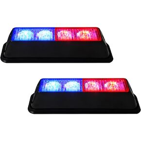 EverBrightt 2-Pack العنبر / الأصفر 3 LED مصباح يدوي للسيارة DRL شاحنة الطوارئ ستروب فلاش تحذير ضوء DC 12-24V