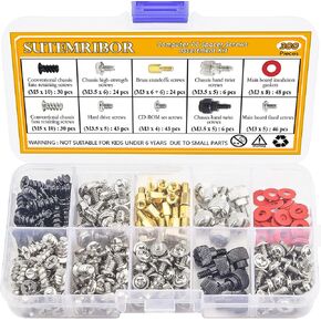 300PCS Personal Computer Screw Standoffs Set Kit for Hard Drive Computer Case Motherboard Fan Power Graphics in Kuwait