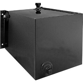 Buyers Products SMR7S 7 Gallon Side Mount Steel Hydraulic Reservoir, Black Powdercoat, Magnetic Drain Plug, Truck Hydraulic Accessories