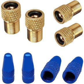 Brass Presta Valve Adapter - Presta Valve Caps Anodized Aluminum