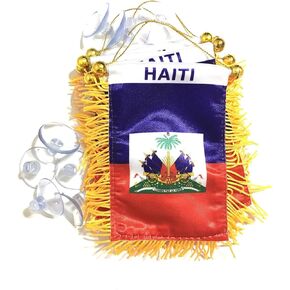 Haitian Haiti Flags for Cars Automobiles Home Sticks to Glass Quality & Value Bondye Bon (1)