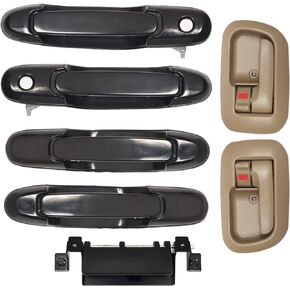 Set of 7 Door Handles Kit for Toyota Sienna 1998 -2003, Replace# 80850 80357 80359 80533 80504 79600 Front Rear Left Driver / Right Passenger Side Exterior Interior Door Handles & Tailgate Handle