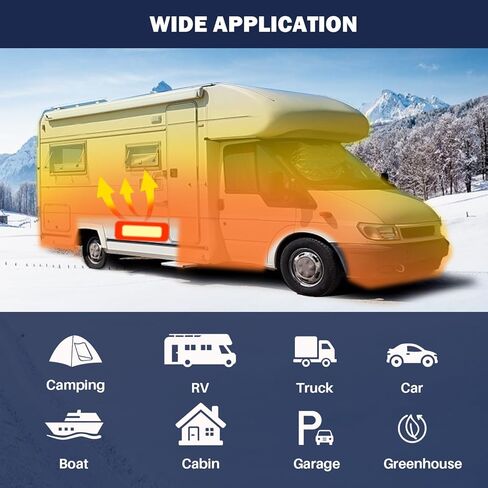 سخان هواء ديزل 12 فولت، سخان ديزل محمول Aiscan 5KW-8KW الكل في واحد، سخان وقوف السيارات مع مفتاح LCD، جهاز تحكم عن بعد للسيارة، RV، مقطورة، شاحنة، قارب، العربة، الشاحنة والداخل in Kuwait