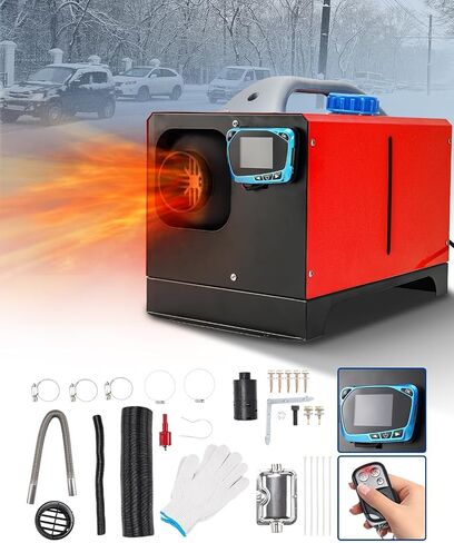 PHILTOP سخان هواء ديزل 8 كيلو وات، الكل في واحد، سخان ديزل لوقوف السيارات، مناسب لسيارة RV Truck Camper Trailer RV - أحمر in Saudi Arabia