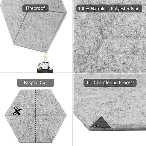 لوحات صوتية 12 قطعة، لوحات حائط عازلة للصوت مقاس 12 × 10 × 0.4 بوصة، ألواح تخميد الصوت عالية الكثافة، ألواح إسفنجية مقاومة للصوت سريعة الاسترداد، ديكور عازل للصوت، تصميم حديث ذاتي اللصق in Kuwait