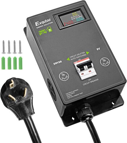 مفتاح تلقائي لكومة شحن EV - مقسم مفتاح الطاقة الذكي للمجفف والمركبة الكهربائية، مع إعطاء الأولوية لإمدادات الطاقة على الجانب الأيسر - 240 فولت، 60 هرتز، 24 أمبير in Kuwait