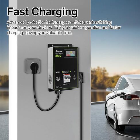 مفتاح تلقائي لكومة شحن EV - مقسم مفتاح الطاقة الذكي للمجفف والمركبة الكهربائية، مع إعطاء الأولوية لإمدادات الطاقة على الجانب الأيسر - 240 فولت، 60 هرتز، 24 أمبير in Kuwait