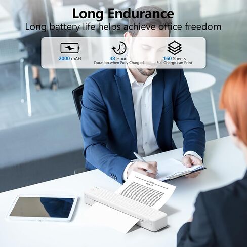 P831 Portable Printer Wireless Bluetooth Connection,Bluetooth Printer Compatible with Phone & Laptop,300DPI.Suitable for Home Vehincles Office. in Kuwait