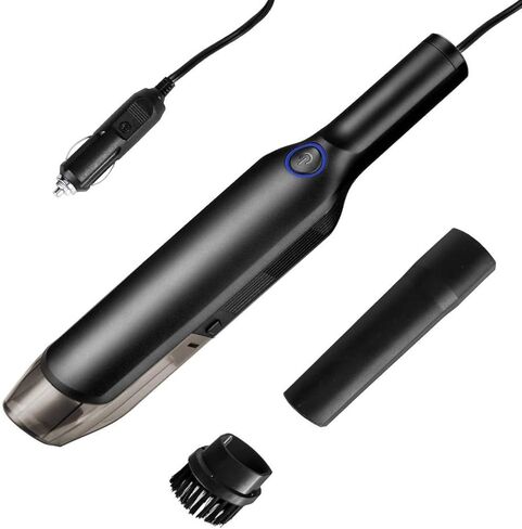 مكنسة كهربائية للسيارة ليفتي، مجموعة تنظيف محمولة صغيرة بسلك 12 فولت مع شفط قوي 8000 باسكال للعناية الداخلية بالسيارة، ملحقات السيارة الداخلية للنساء والرجال - أسود in Kuwait