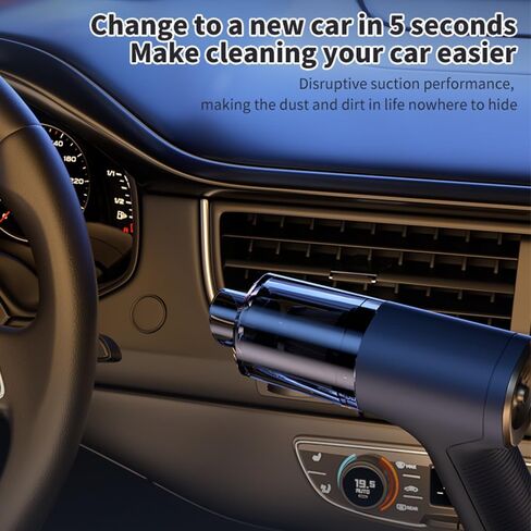 5 in 1 Cordless car Mounted Vacuum Cleaner，Multifunctional Brushless Motor 12000PA High Power,Vacuum Wireless Handheld Mini for Car,dust Busters Cordless Rechargeable in Saudi Arabia