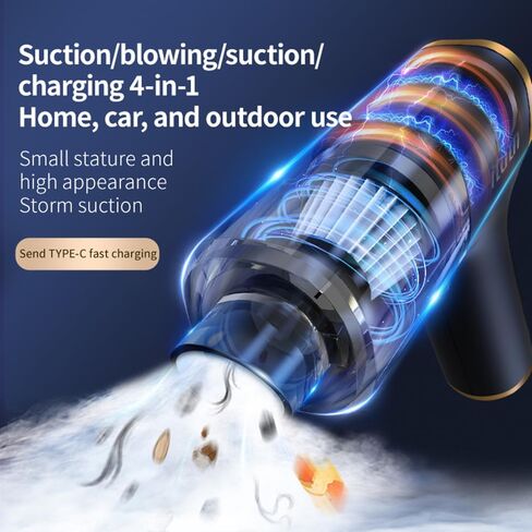 5 in 1 Cordless car Mounted Vacuum Cleaner，Multifunctional Brushless Motor 12000PA High Power,Vacuum Wireless Handheld Mini for Car,dust Busters Cordless Rechargeable in Saudi Arabia