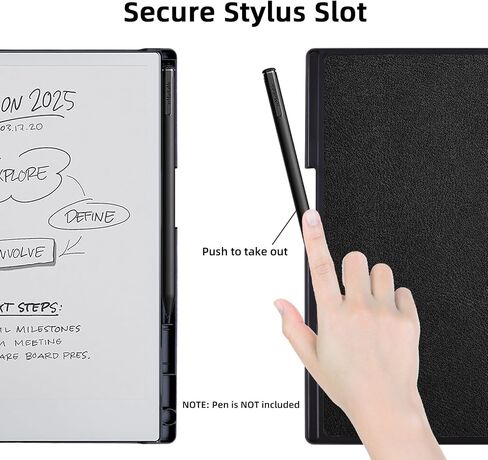 WALNEW Case for Remarkable 2 Tablet with Pen Holder & Built-in Magnet, Lightweight PU Leather Book Folio Protective Cover Only for 10.3" Remarkable 2 Original Paper Tablet 2020 Released in Saudi Arabia
