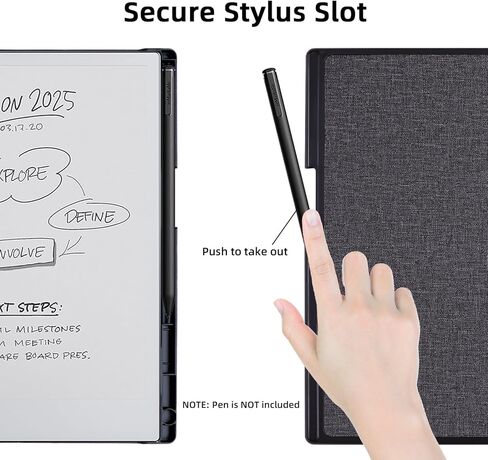 WALNEW Case for Remarkable 2 Tablet with Pen Holder & Built-in Magnet, Lightweight PU Leather Book Folio Protective Cover Only for 10.3" Remarkable 2 Original Paper Tablet 2020 Released in Kuwait