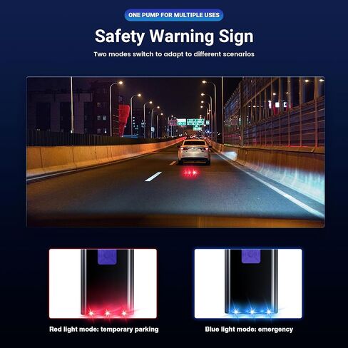 ضاغط هواء محمول لنفخ الإطارات، مضخة نفخ الإطارات الكهربائية أسرع مرتين مع مقياس الضغط الرقمي، مضخة هواء 150 رطل لكل بوصة مربعة لإطارات السيارات وإطارات الدراجة والكرات والدراجات النارية، أسود in Kuwait